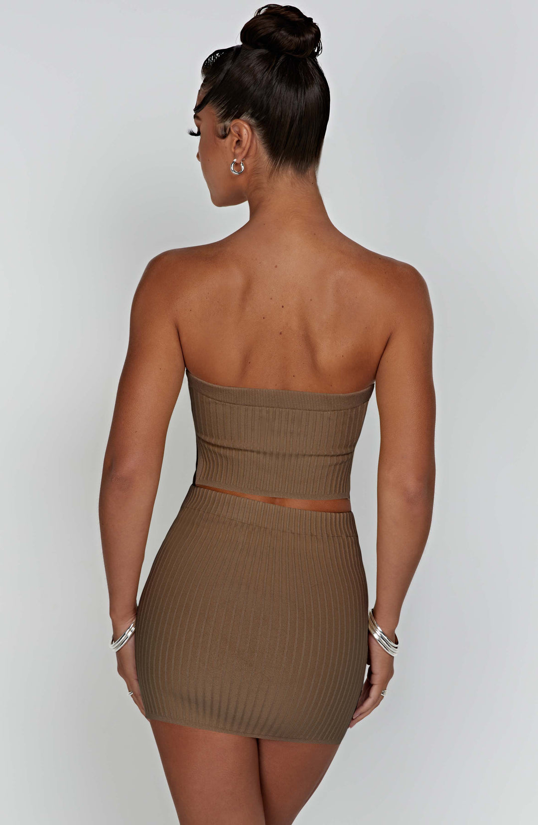Kiraola Mini Skirt in Mocha by Clandour, product photo 13