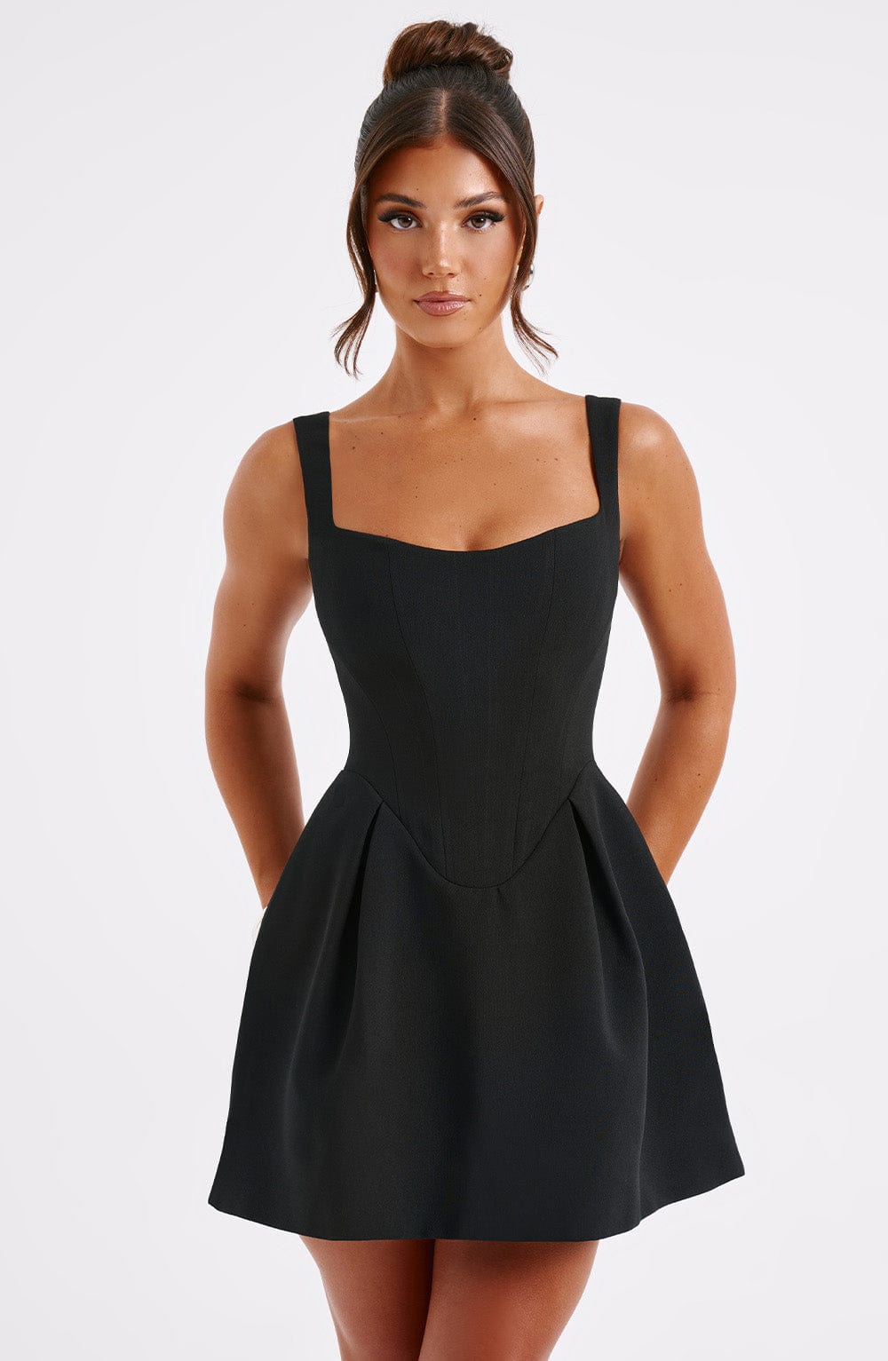 Kiraora Mini Dress in Black by Clandour, product photo 1