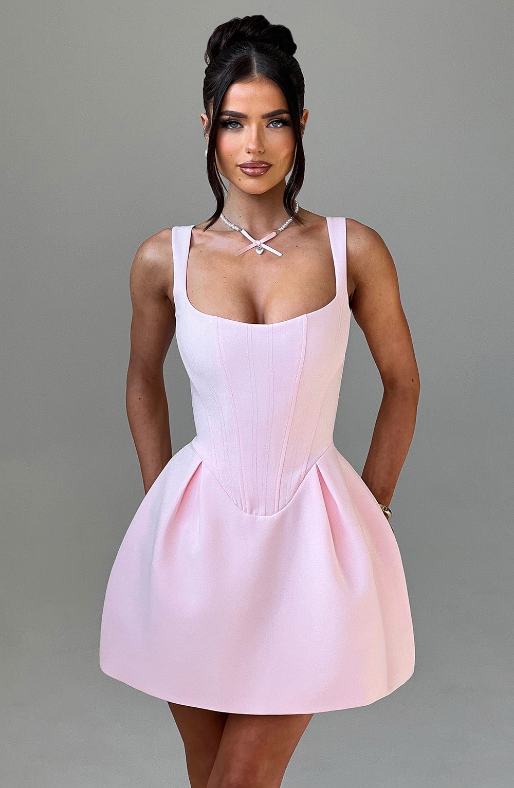 Kiraora Mini Dress in Blush by Clandour, product photo 1