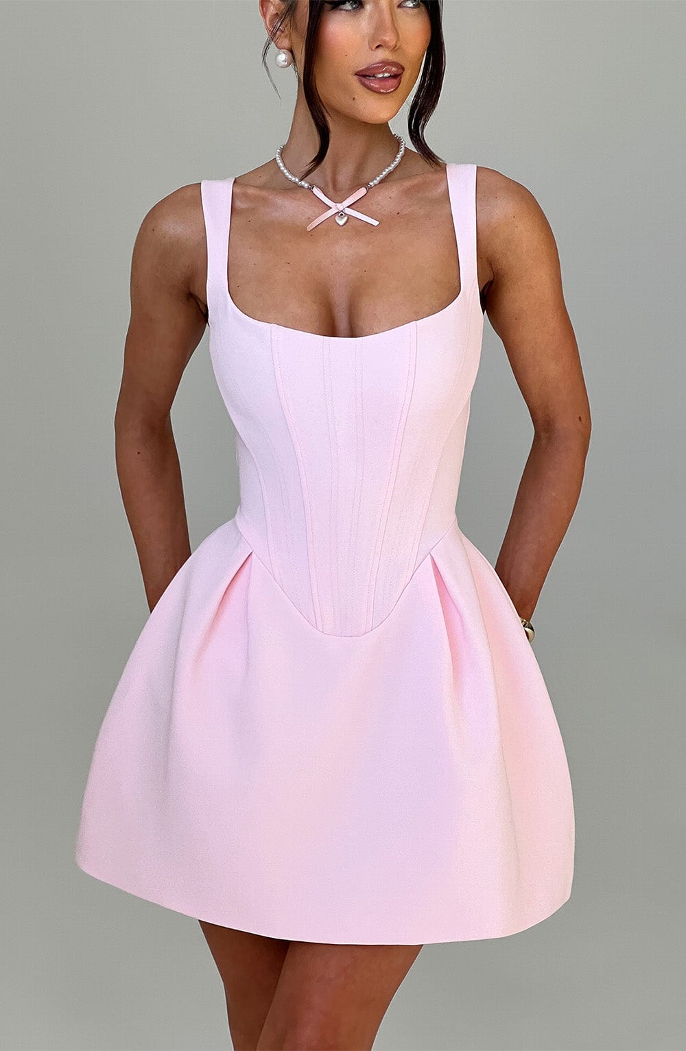 Kiraora Mini Dress in Blush by Clandour, product photo 2