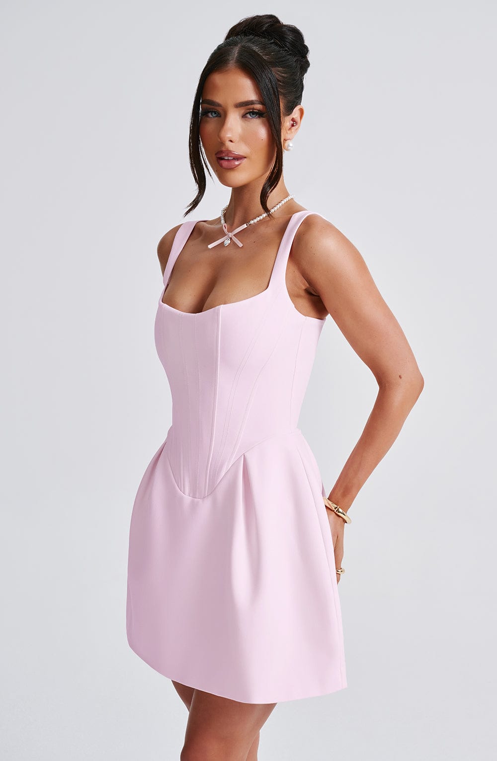 Kiraora Mini Dress in Blush by Clandour, product photo 4