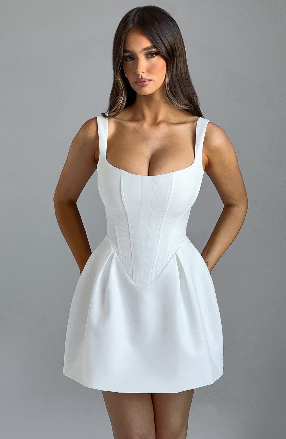 Kiraora Mini Dress in Ivory by Clandour, product photo 1