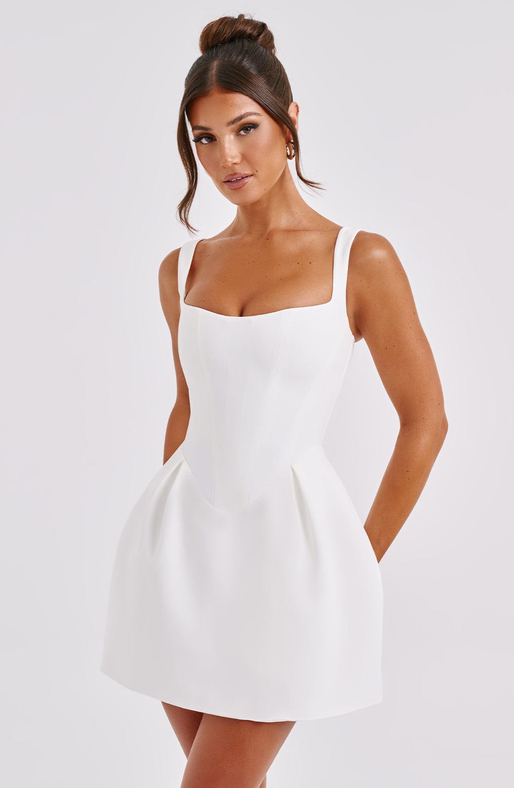 Kiraora Mini Dress in Ivory by Clandour, product photo 5