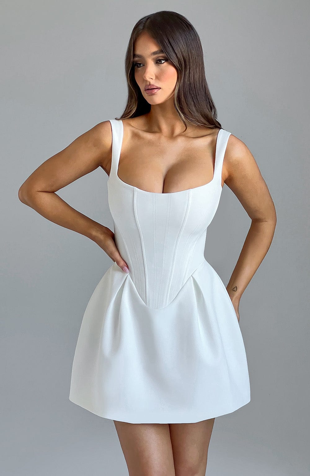 Kiraora Mini Dress in Ivory by Clandour, product photo 8