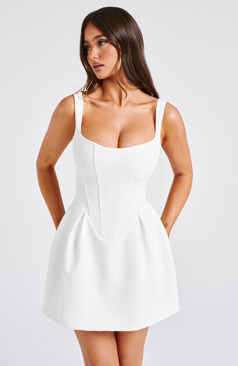 Kiraora Mini Dress in Ivory by Clandour, product photo 11