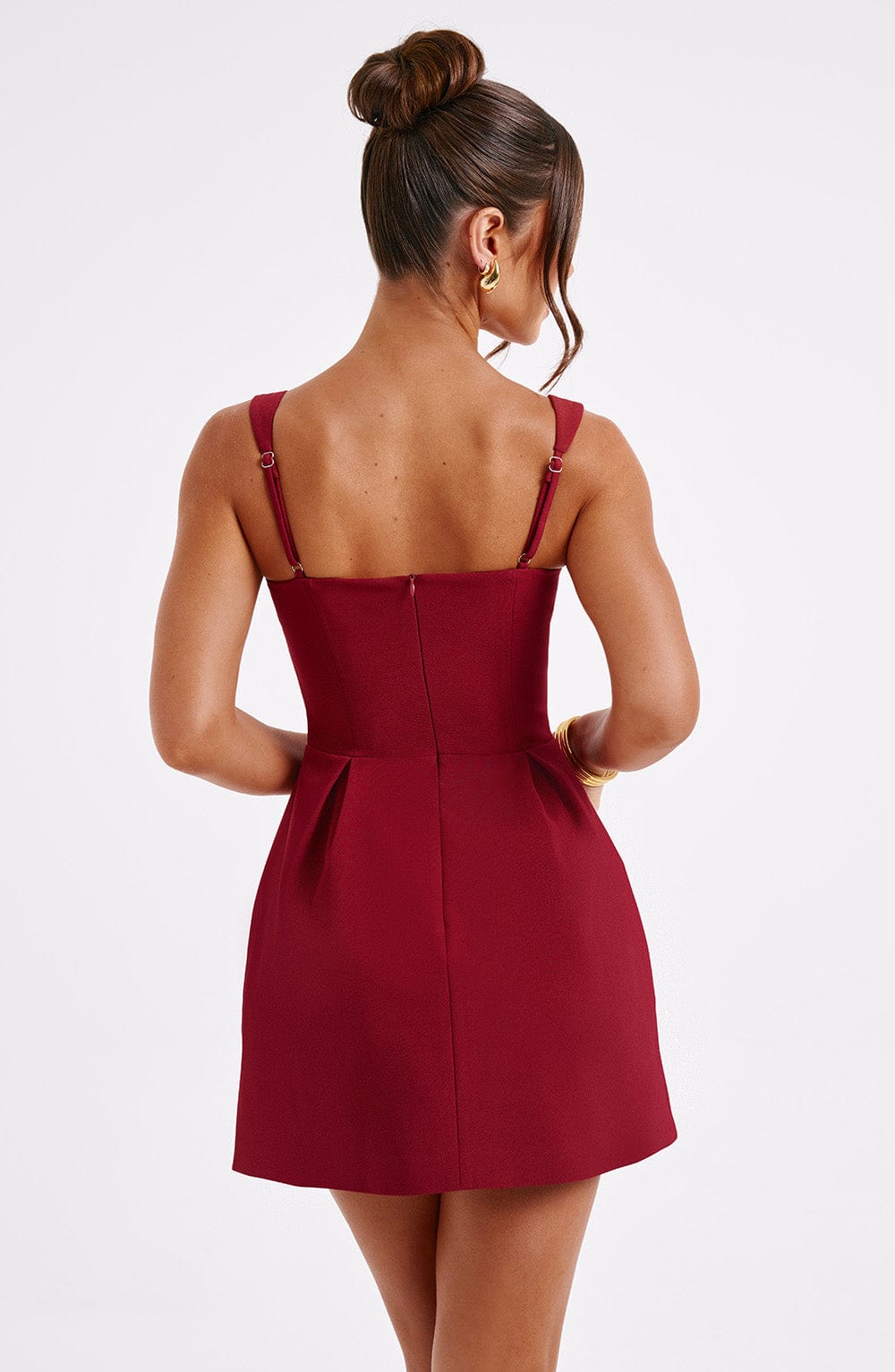 Kiraora Mini Dress in Wine by Clandour, product photo 3