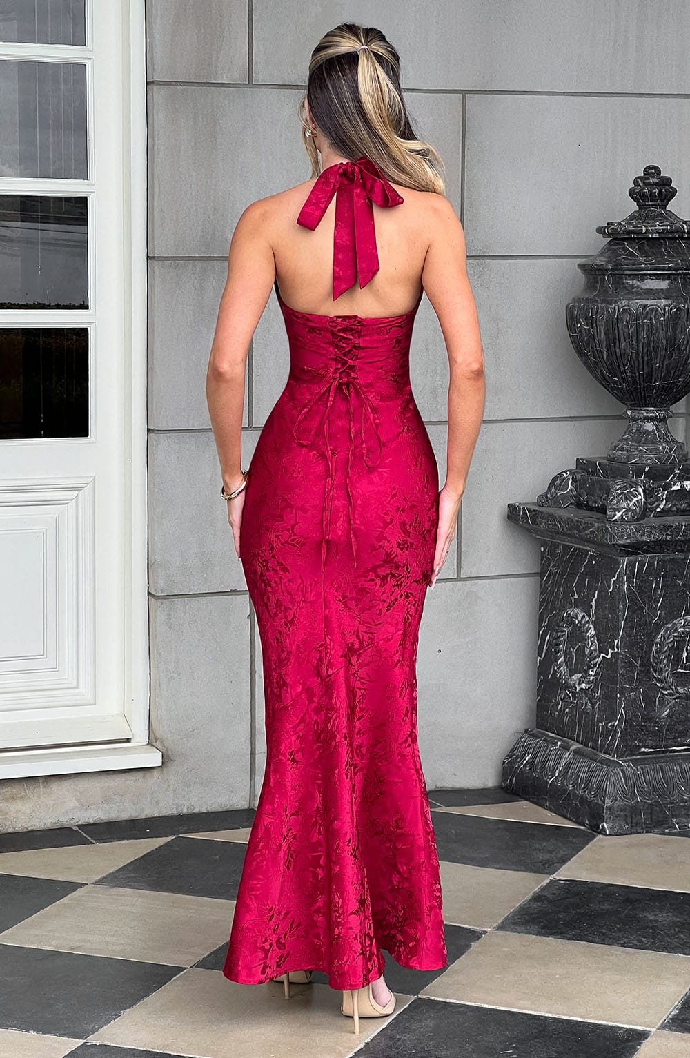 Kirara Maxi Dress in Red by Clandour, product photo 2