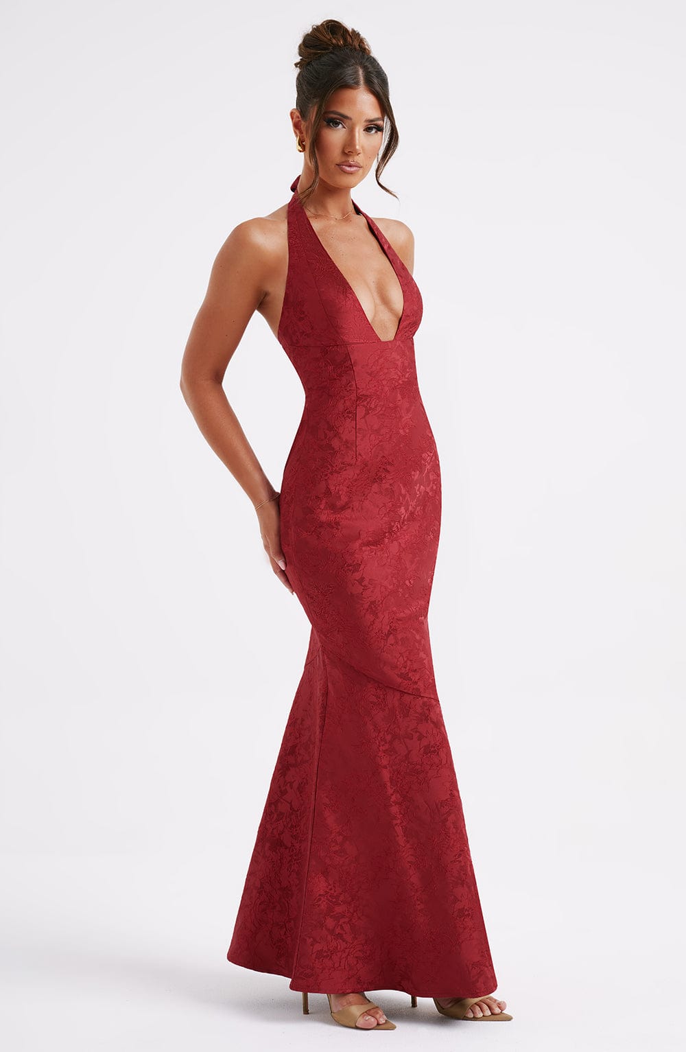 Kirara Maxi Dress in Red by Clandour, product photo 3