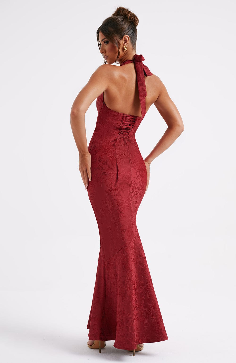 Kirara Maxi Dress in Red by Clandour, product photo 4
