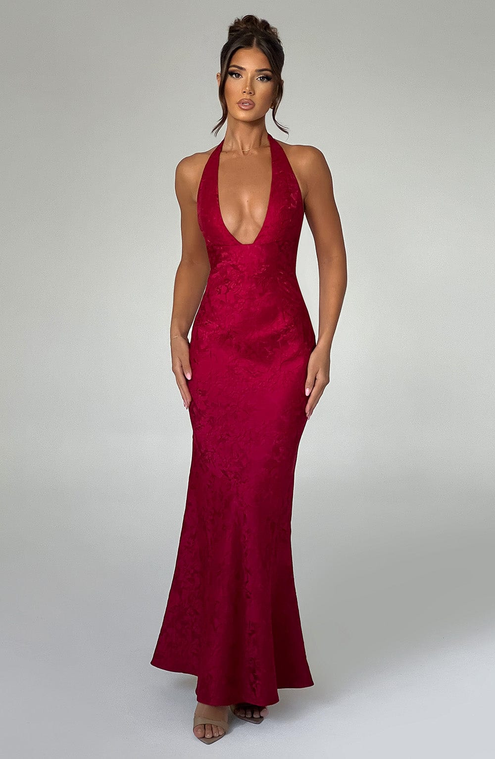 Kirara Maxi Dress in Red by Clandour, product photo 5