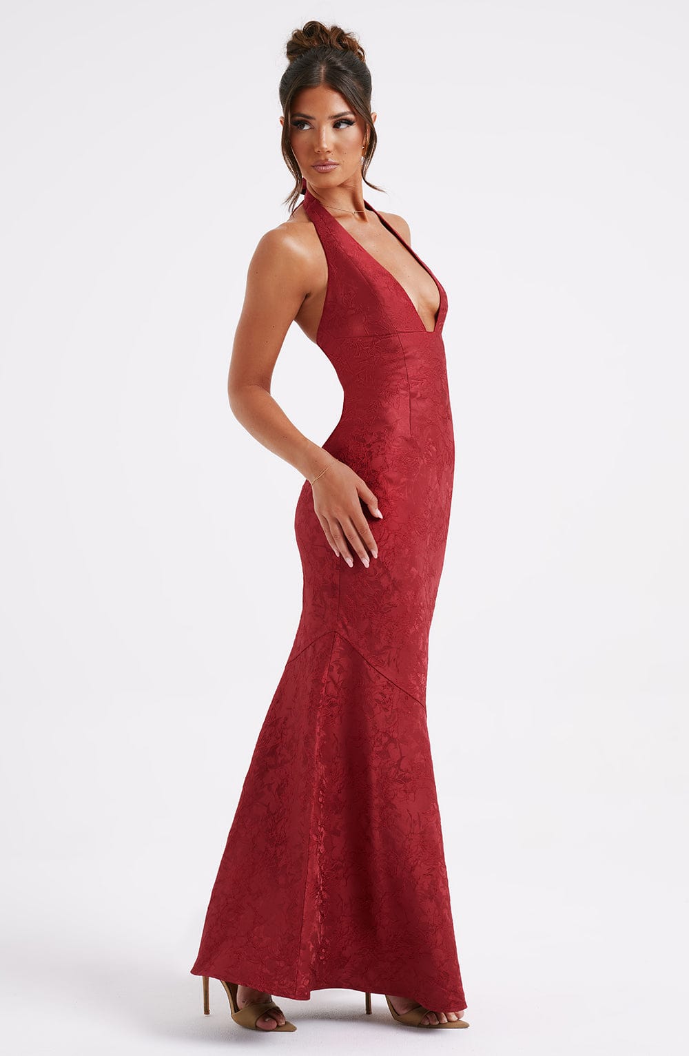 Kirara Maxi Dress in Red by Clandour, product photo 6