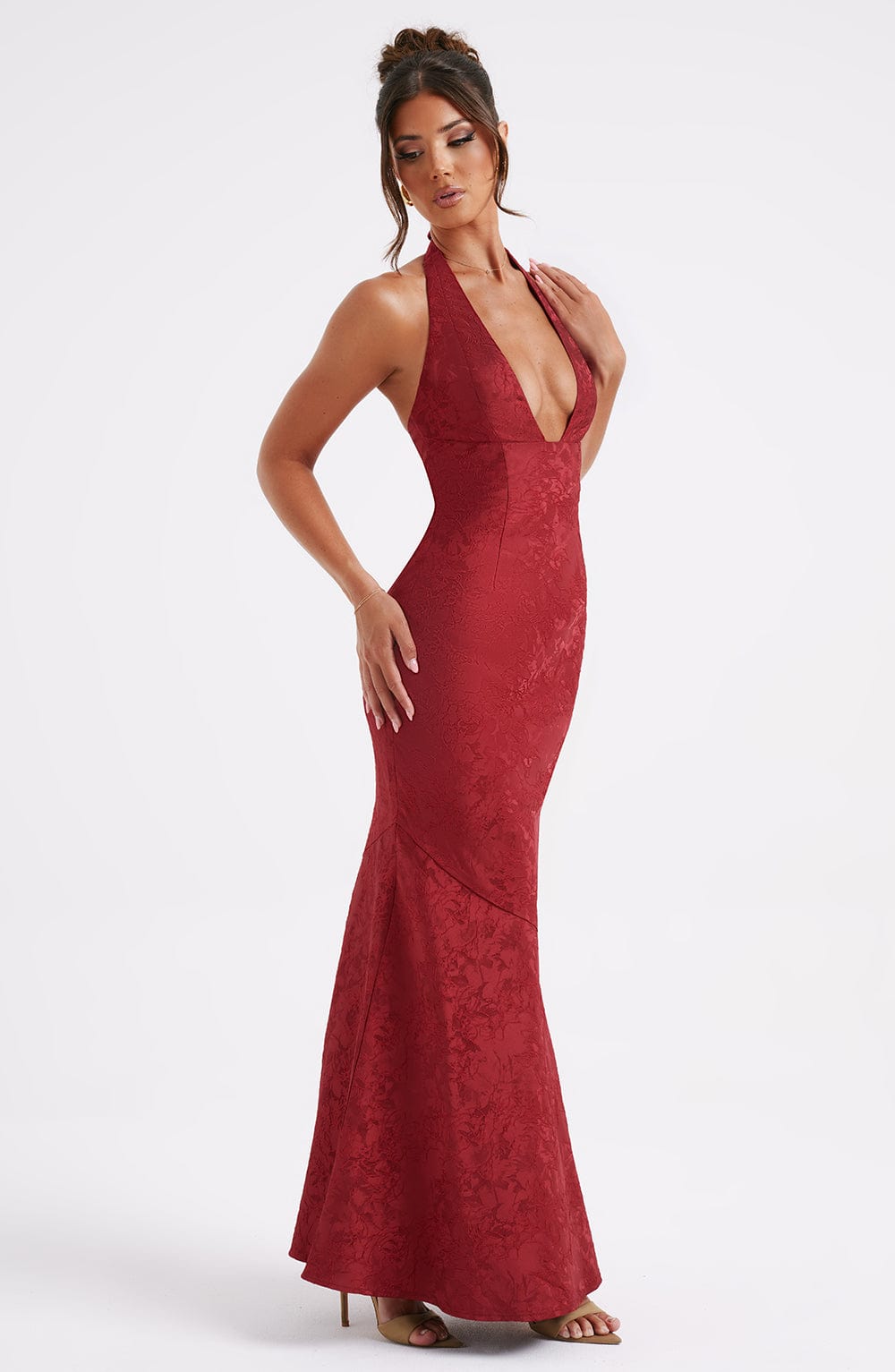 Kirara Maxi Dress in Red by Clandour, product photo 8