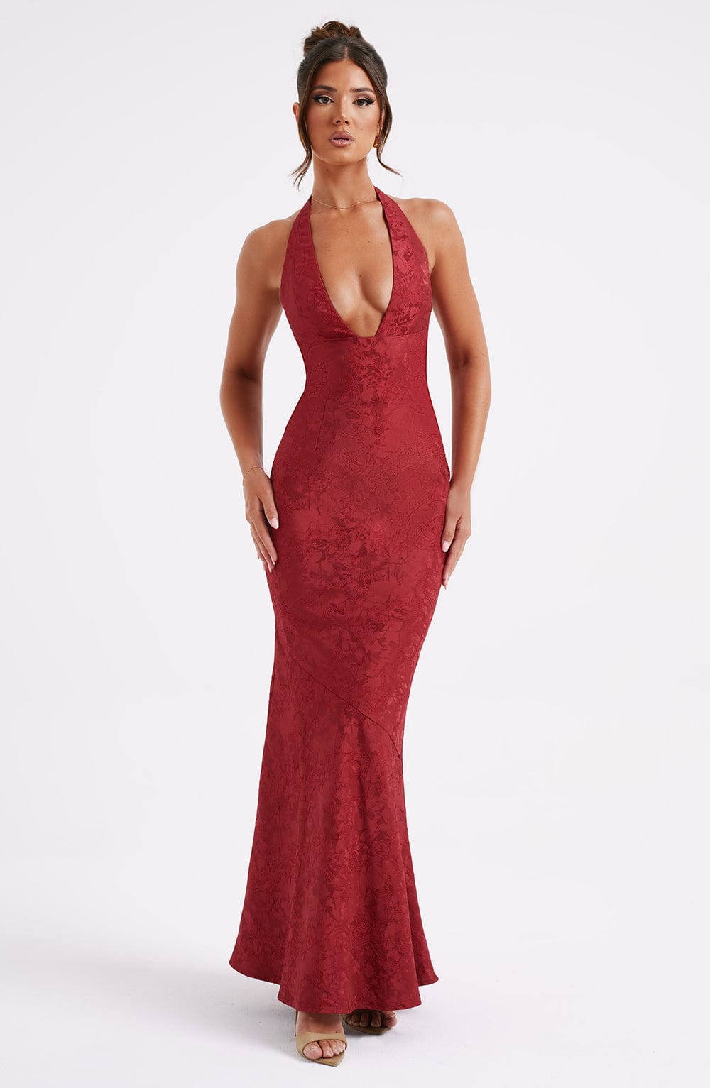 Kirara Maxi Dress in Red by Clandour, product photo 9