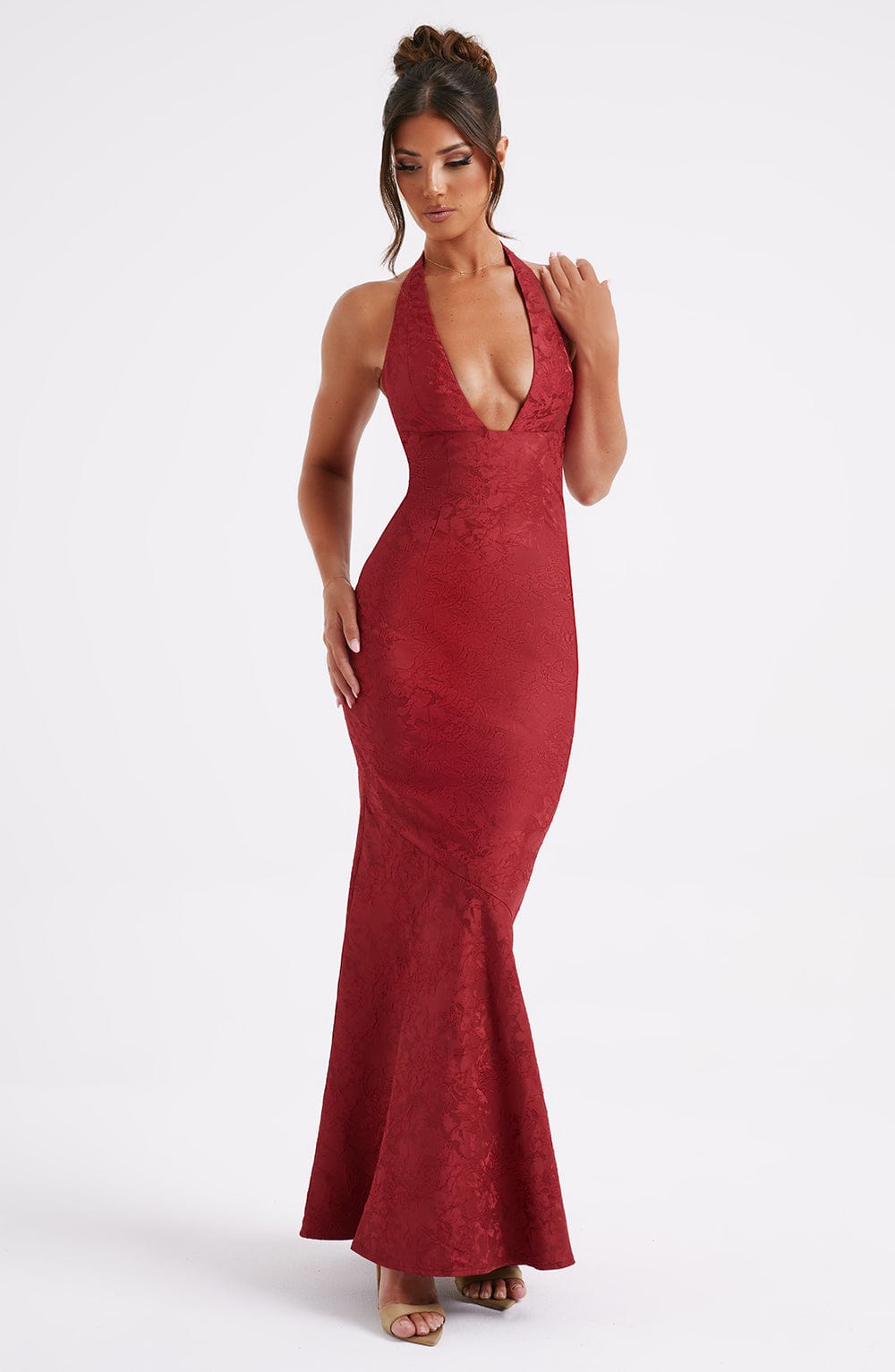 Kirara Maxi Dress in Red by Clandour, product photo 10