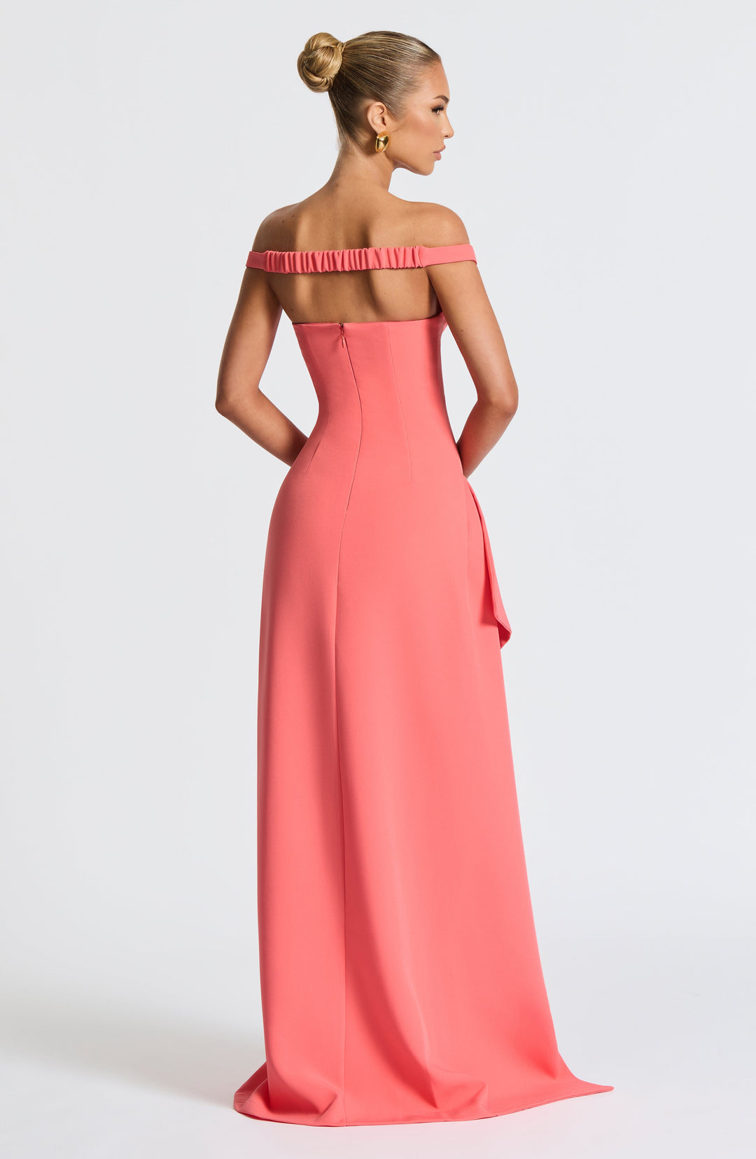 Lumaelia Maxi Dress in Coral Pink by Clandour, product photo 3
