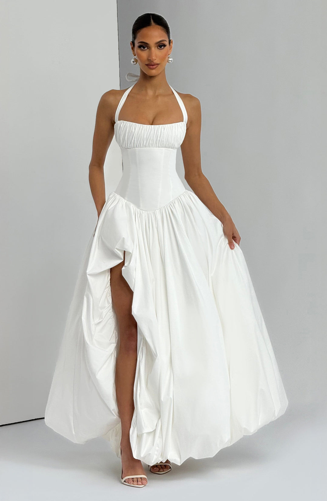 Lumaella Maxi Dress in Ivory by Clandour, product photo 5