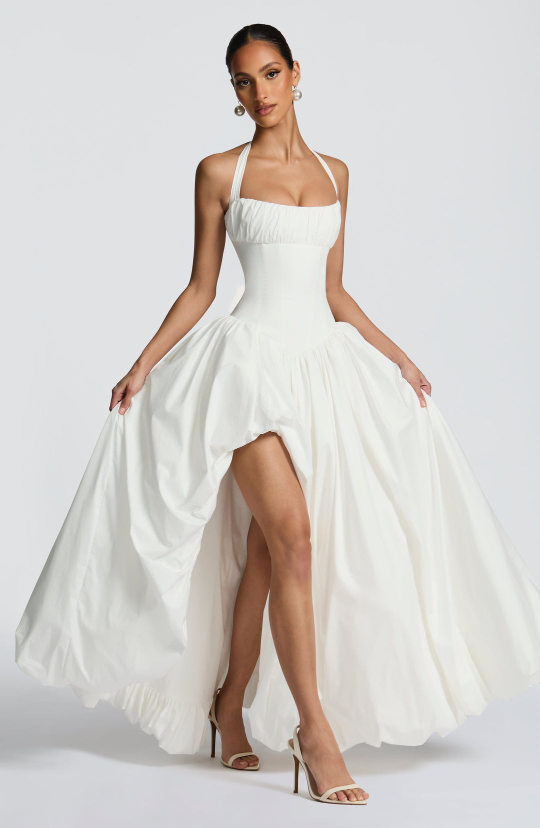 Lumaella Maxi Dress in Ivory by Clandour, product photo 6