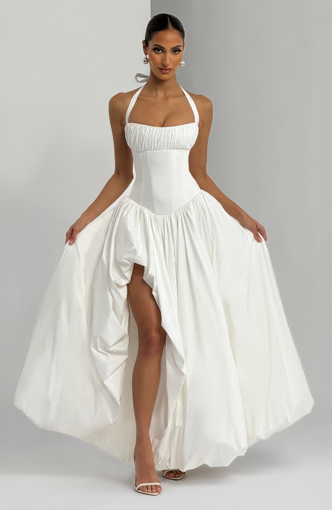 Lumaella Maxi Dress in Ivory by Clandour, product photo 9