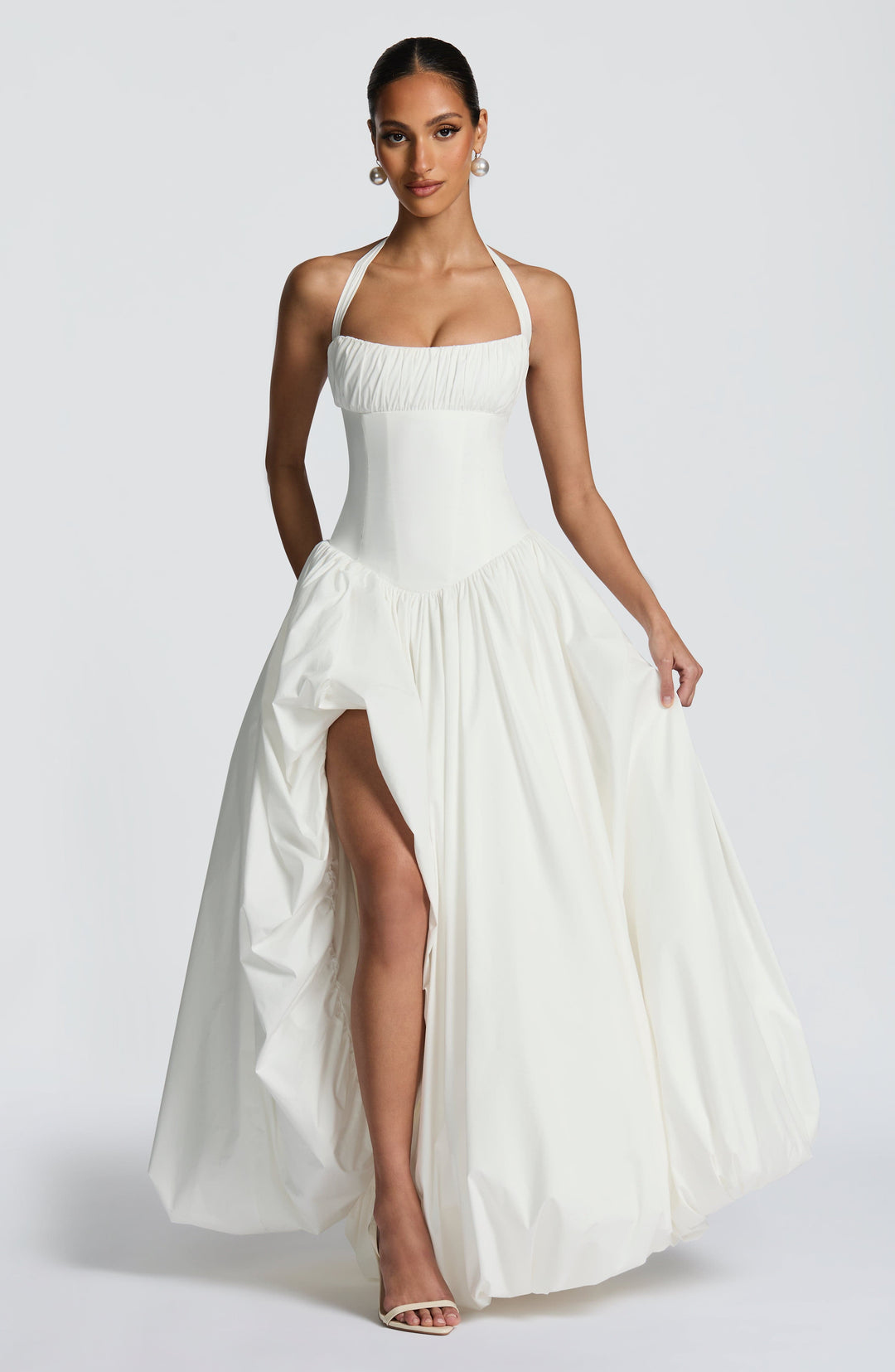 Lumaella Maxi Dress in Ivory by Clandour, product photo 10
