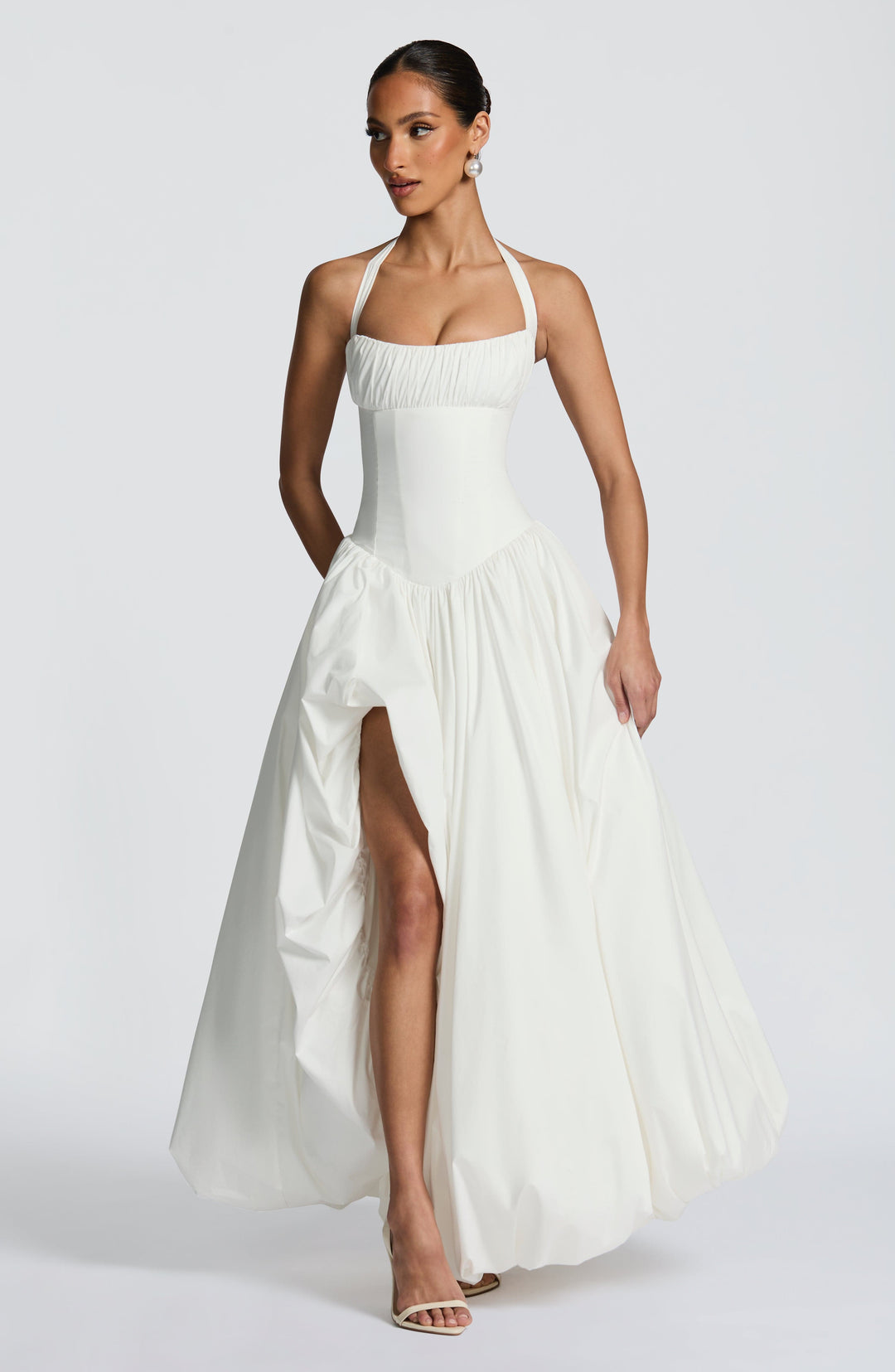 Lumaella Maxi Dress in Ivory by Clandour, product photo 12
