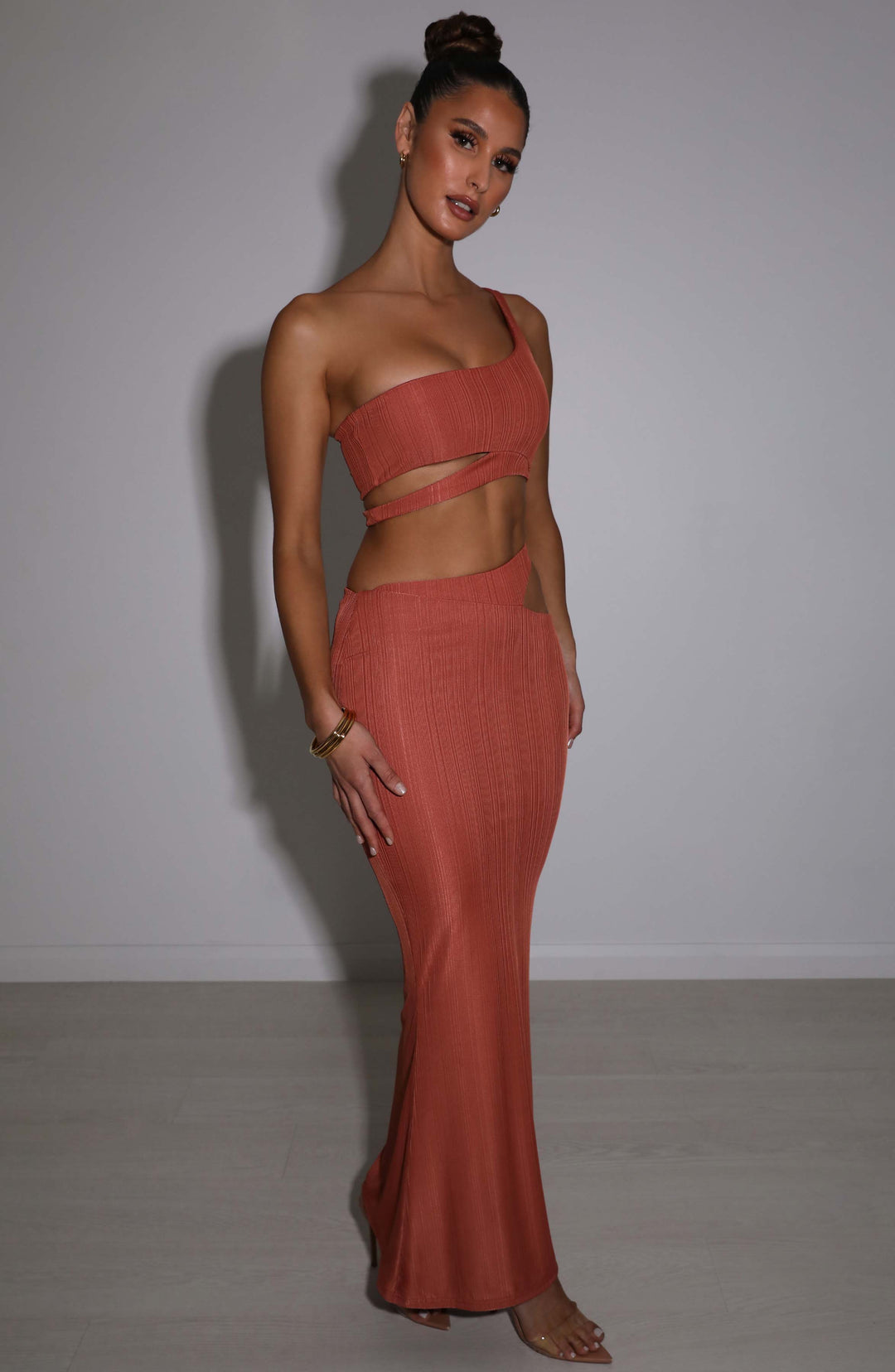 Lumaelle Maxi Skirt in Rust by Clandour, product photo 5