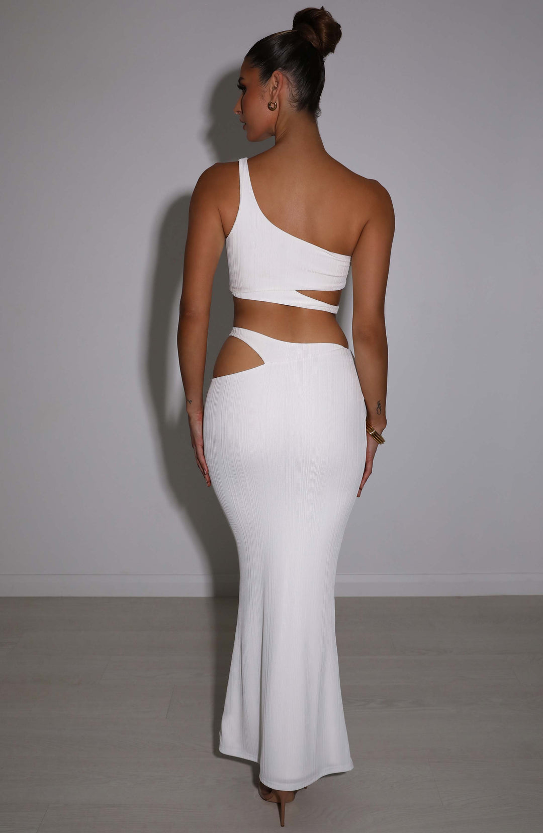 Lumaelle Maxi Skirt in White by Clandour, product photo 4