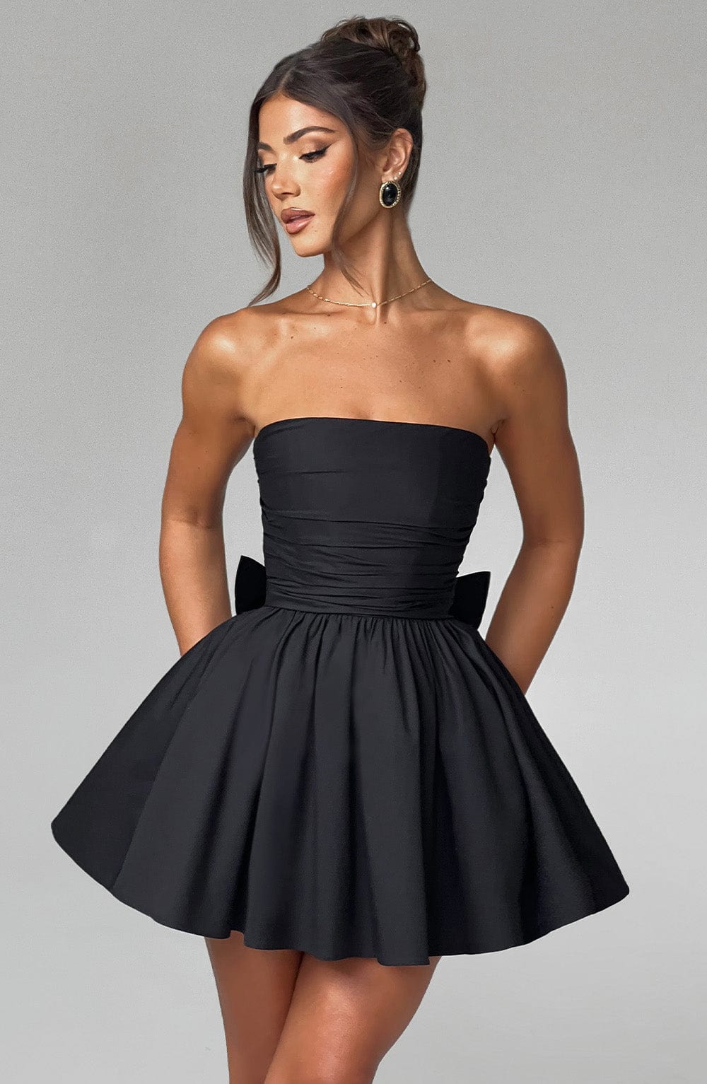 Lumaena Mini Dress in Black by Clandour, product photo 1