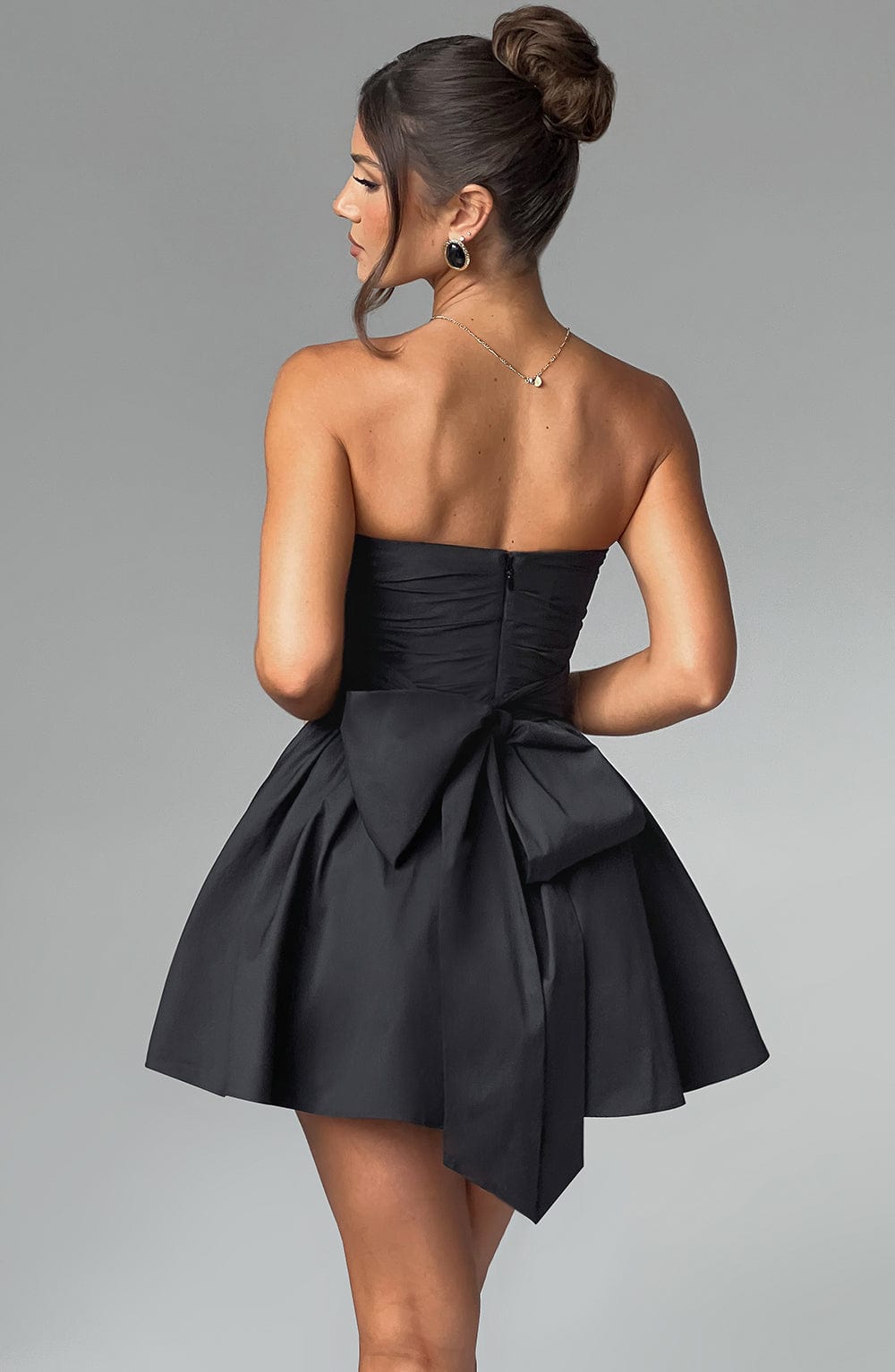 Lumaena Mini Dress in Black by Clandour, product photo 2