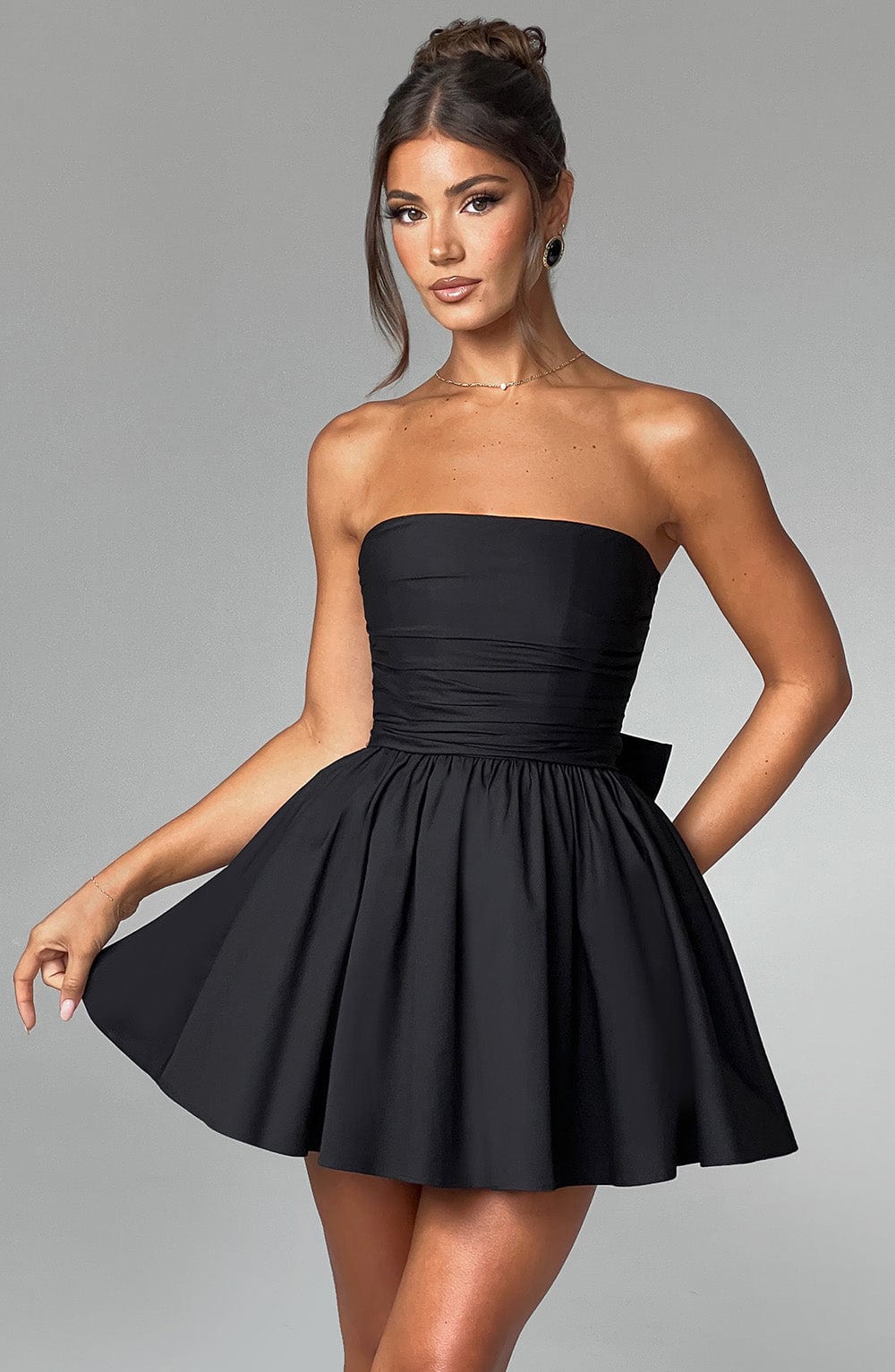Lumaena Mini Dress in Black by Clandour, product photo 4