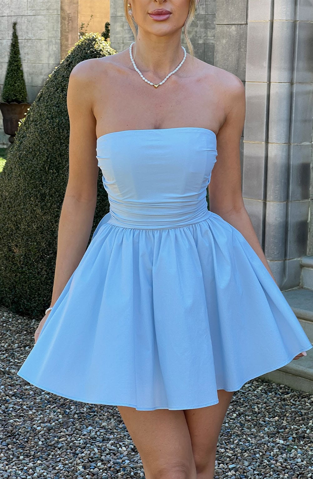 Lumaena Mini Dress in Blue by Clandour, product photo 3
