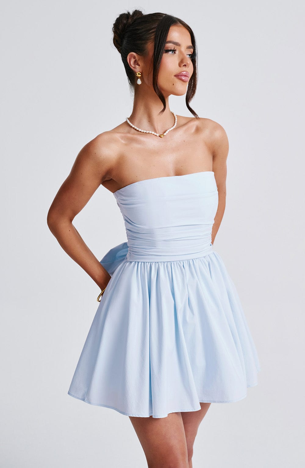 Lumaena Mini Dress in Blue by Clandour, product photo 4