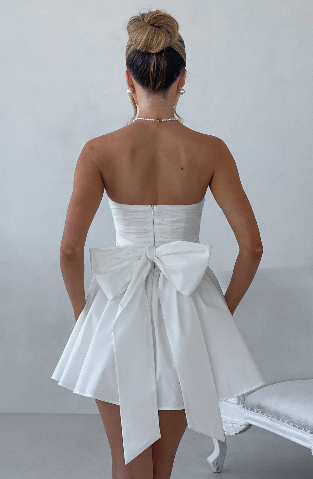 Lumaena Mini Dress in Ivory by Clandour, product photo 2