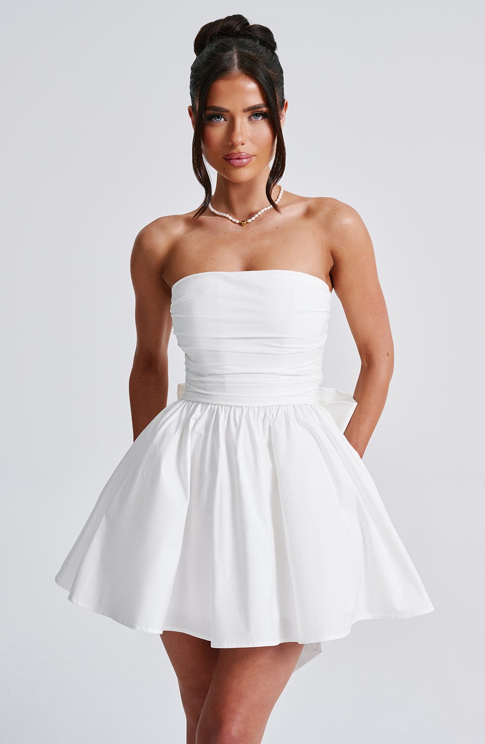Lumaena Mini Dress in Ivory by Clandour, product photo 3