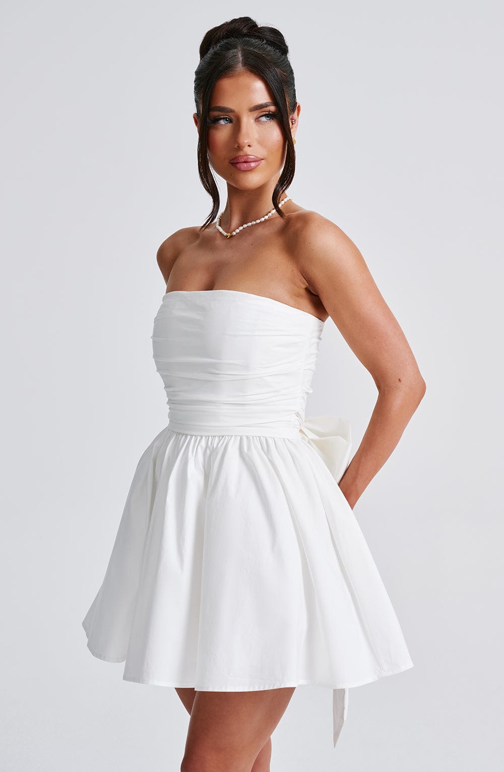 Lumaena Mini Dress in Ivory by Clandour, product photo 4