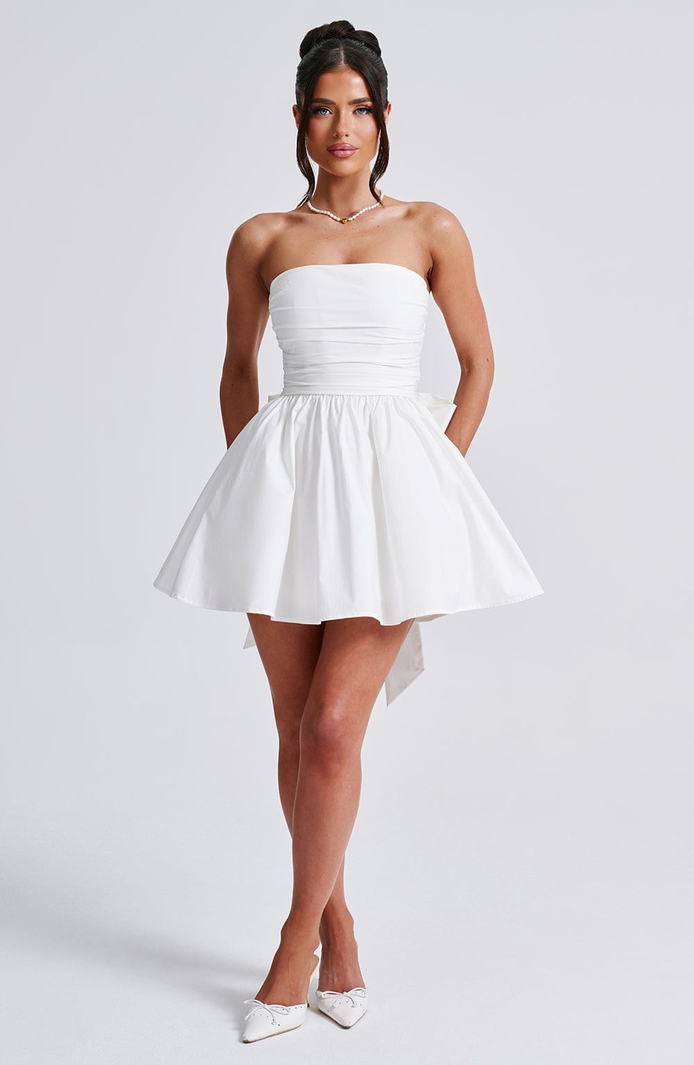 Lumaena Mini Dress in Ivory by Clandour, product photo 6