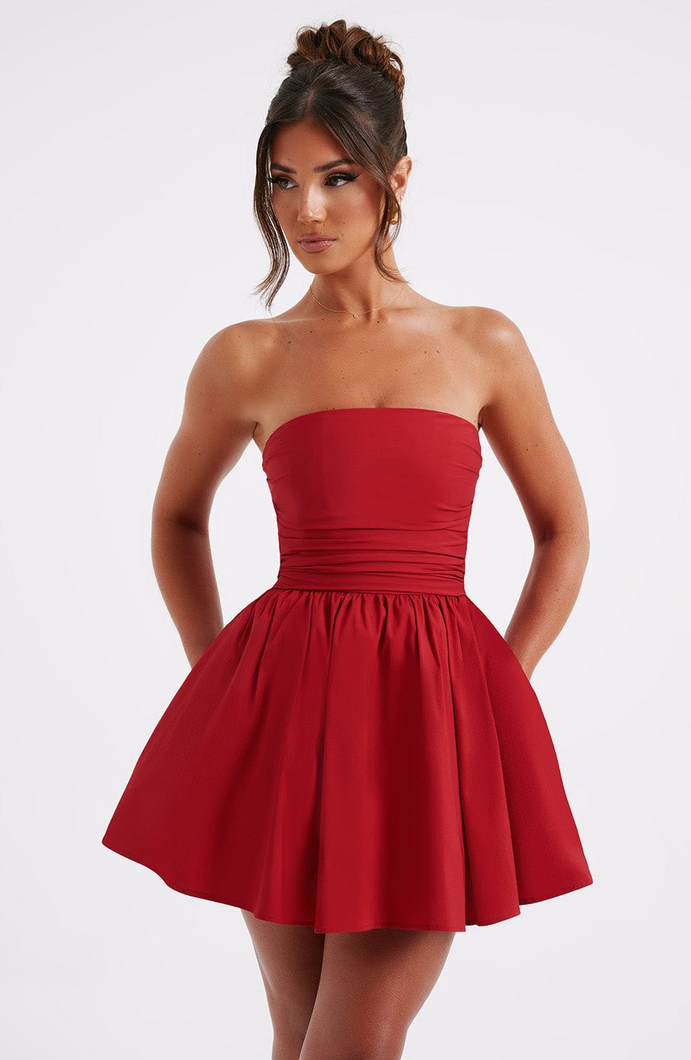 Lumaena Mini Dress in Red by Clandour, product photo 1