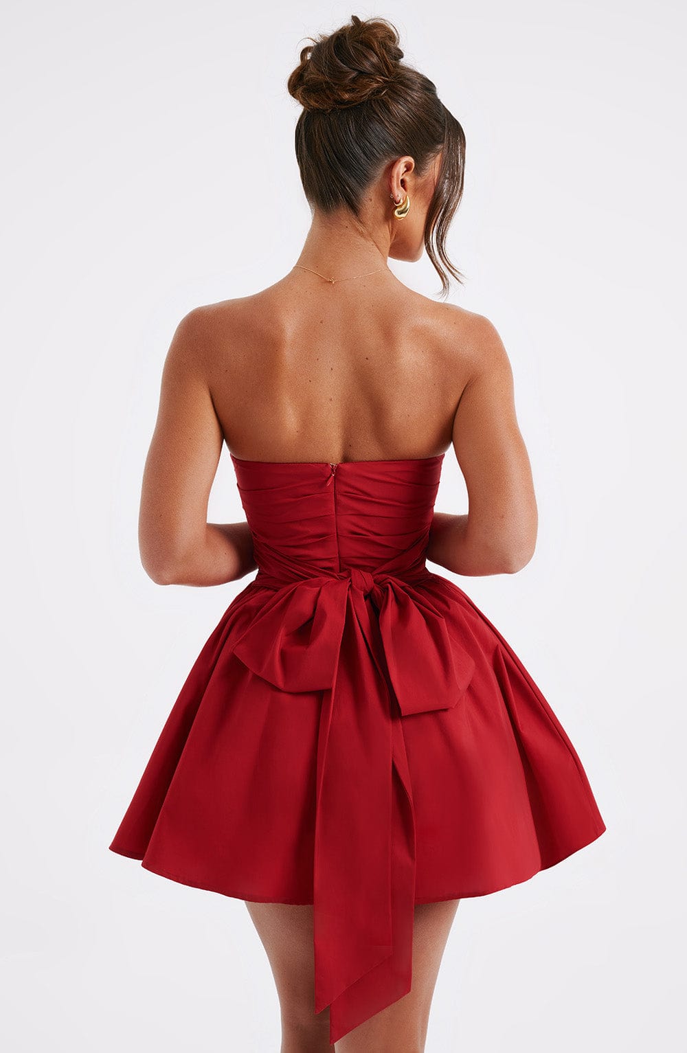 Lumaena Mini Dress in Red by Clandour, product photo 2