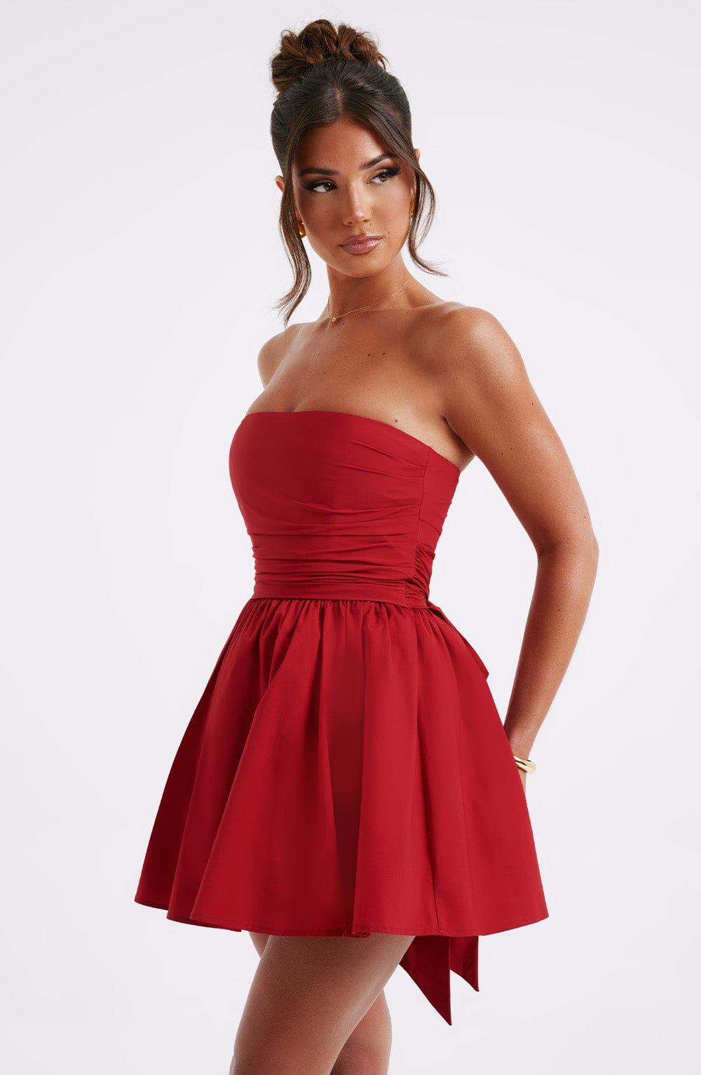 Lumaena Mini Dress in Red by Clandour, product photo 3