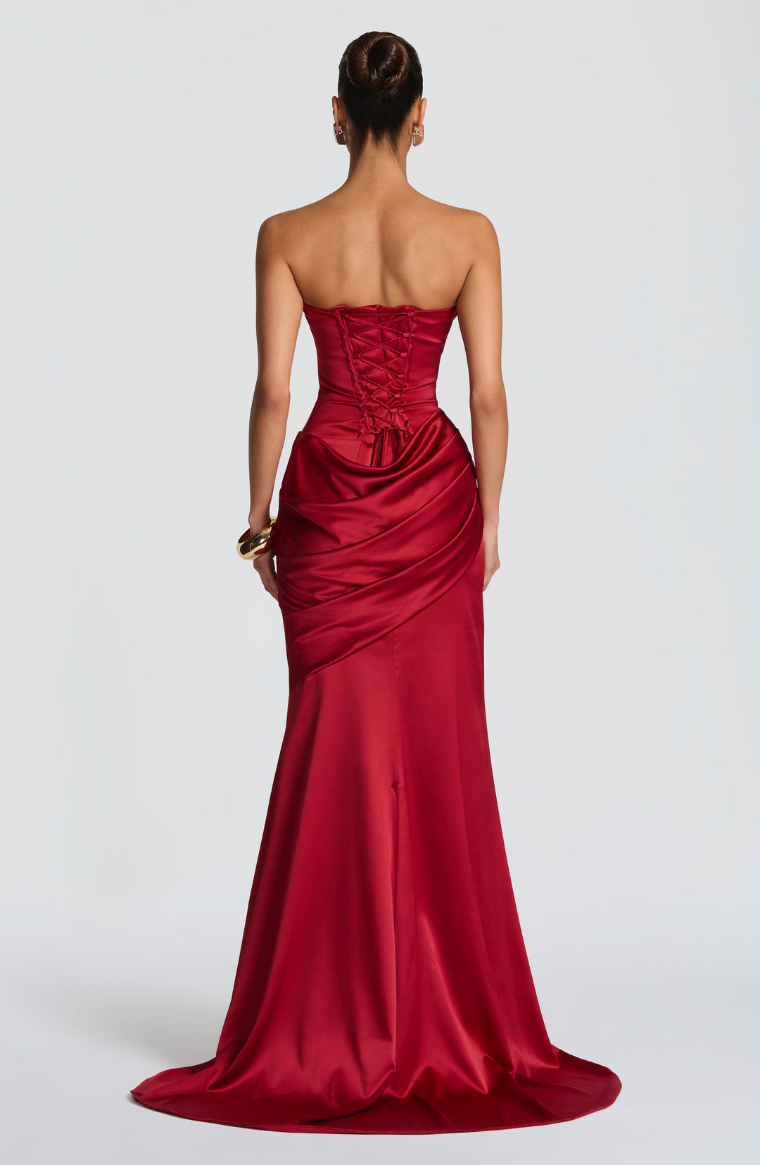 Lumaessa Maxi Dress in Deep Red by Clandour, product photo 3
