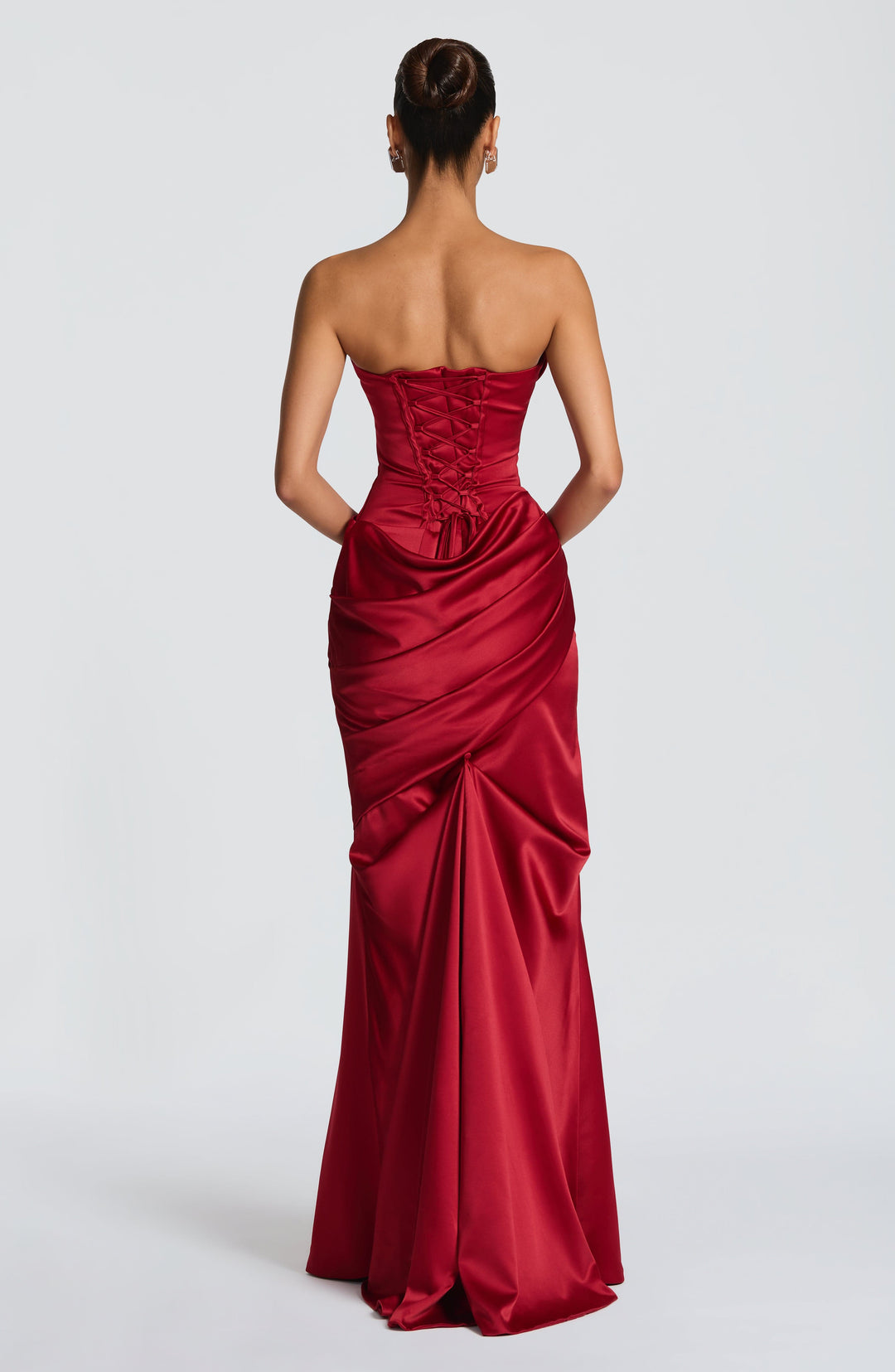 Lumaessa Maxi Dress in Deep Red by Clandour, product photo 4