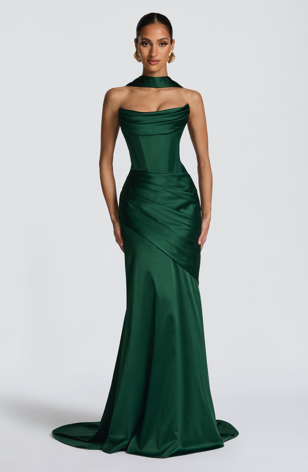 Lumaessa Maxi Dress in Emerald by Clandour, product photo 9