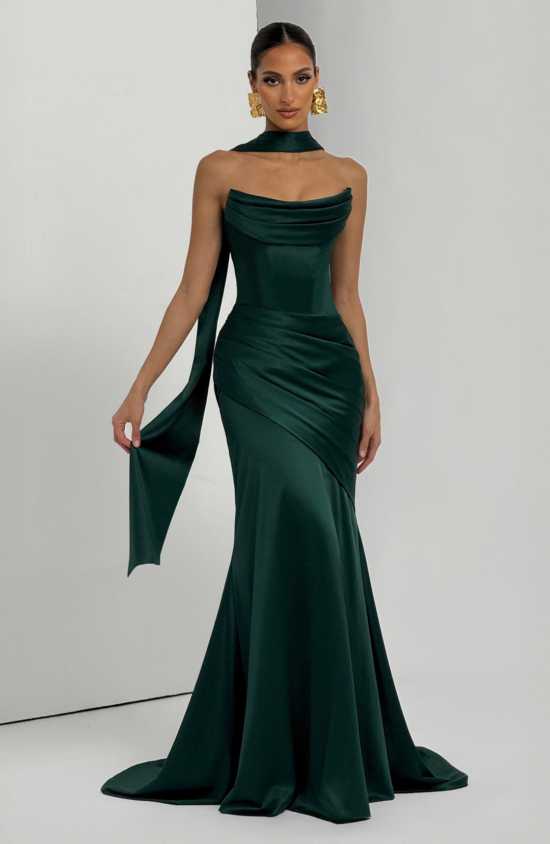 Lumaessa Maxi Dress in Emerald by Clandour, product photo 10