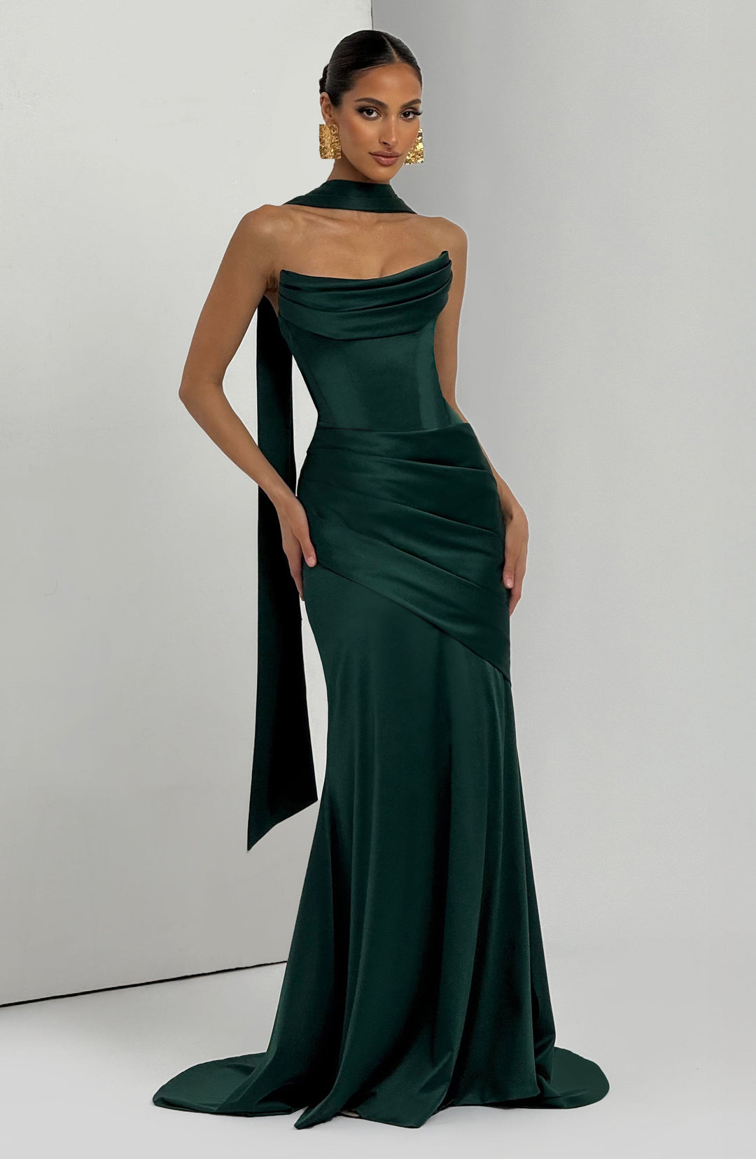 Lumaessa Maxi Dress in Emerald by Clandour, product photo 11