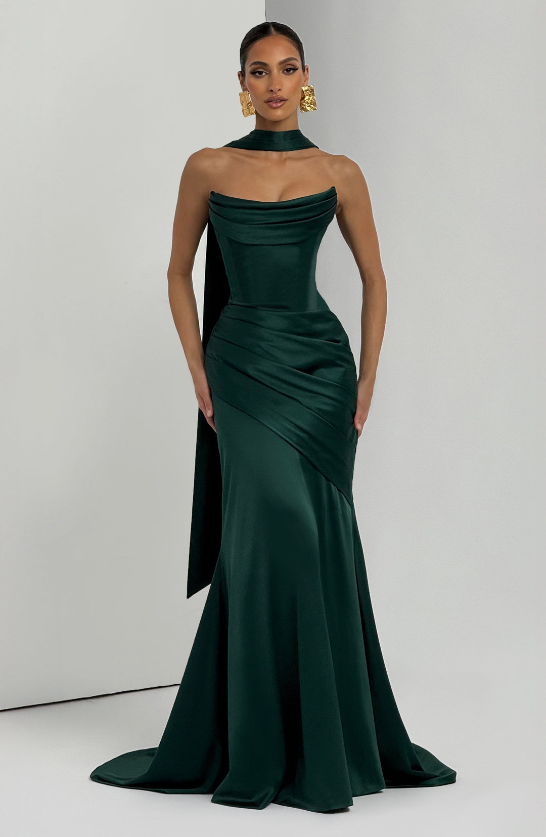 Lumaessa Maxi Dress in Emerald by Clandour, product photo 12
