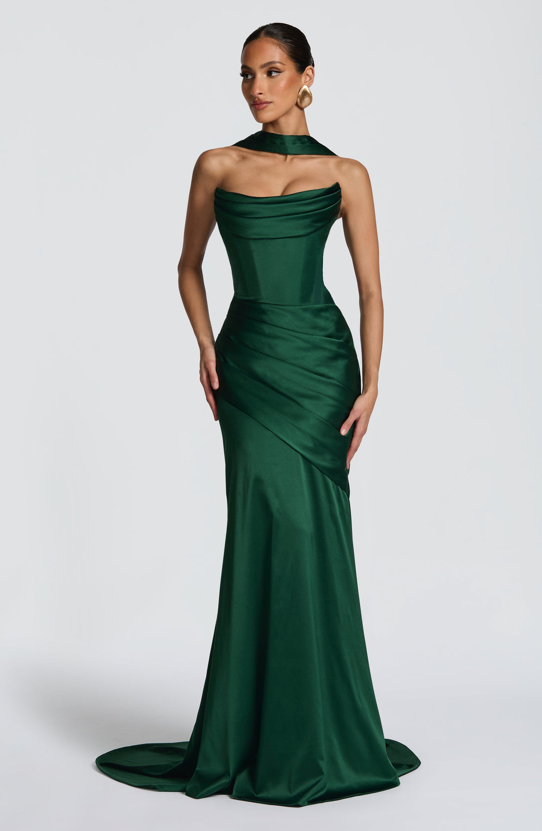 Lumaessa Maxi Dress in Emerald by Clandour, product photo 13