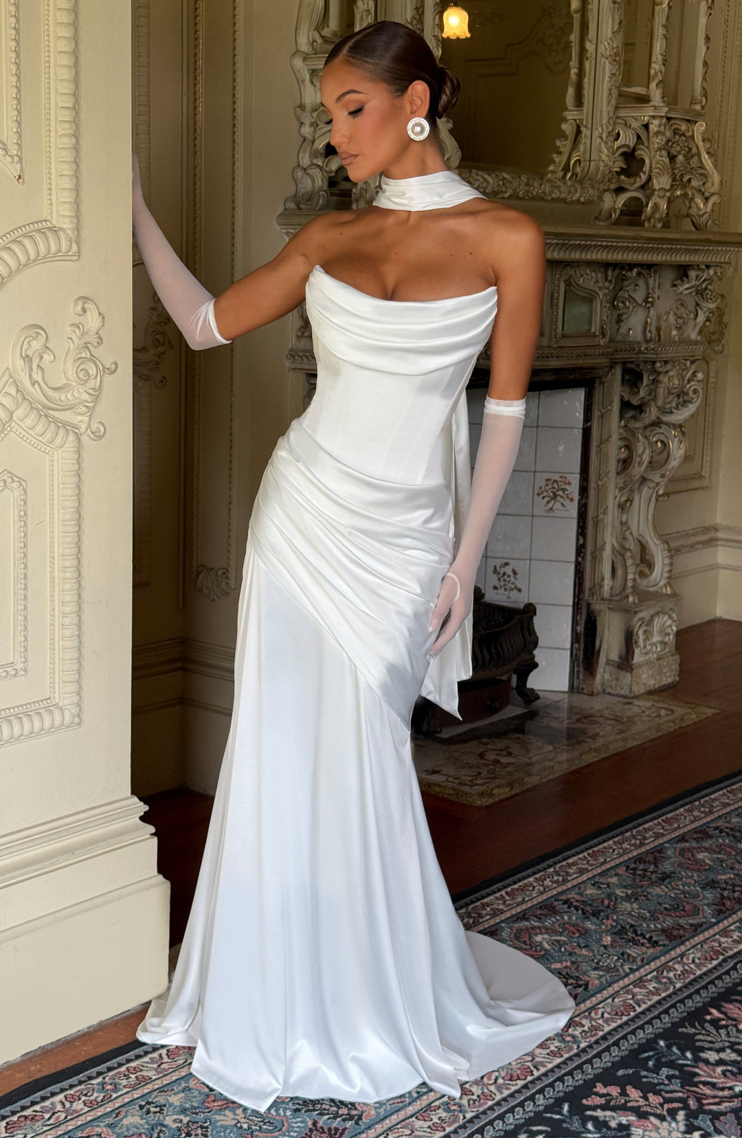 Lumaessa Maxi Dress in Ivory by Clandour, product photo 1