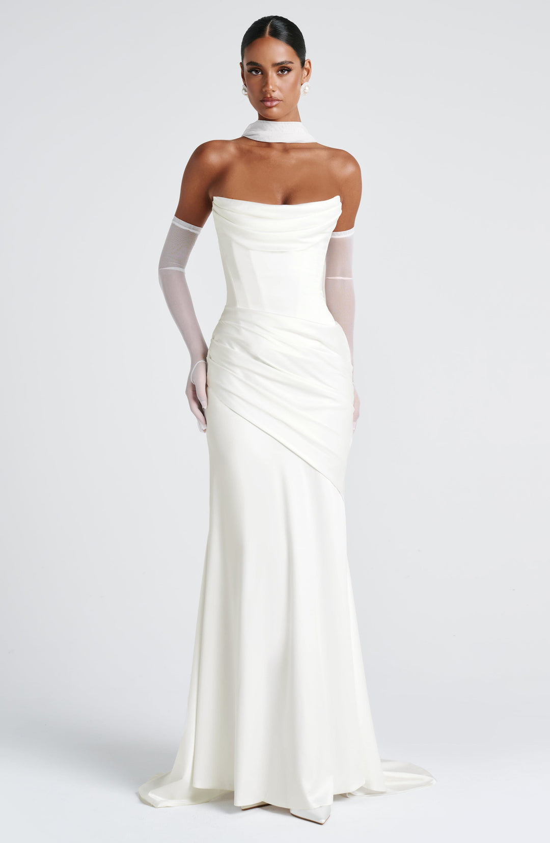 Lumaessa Maxi Dress in Ivory by Clandour, product photo 6