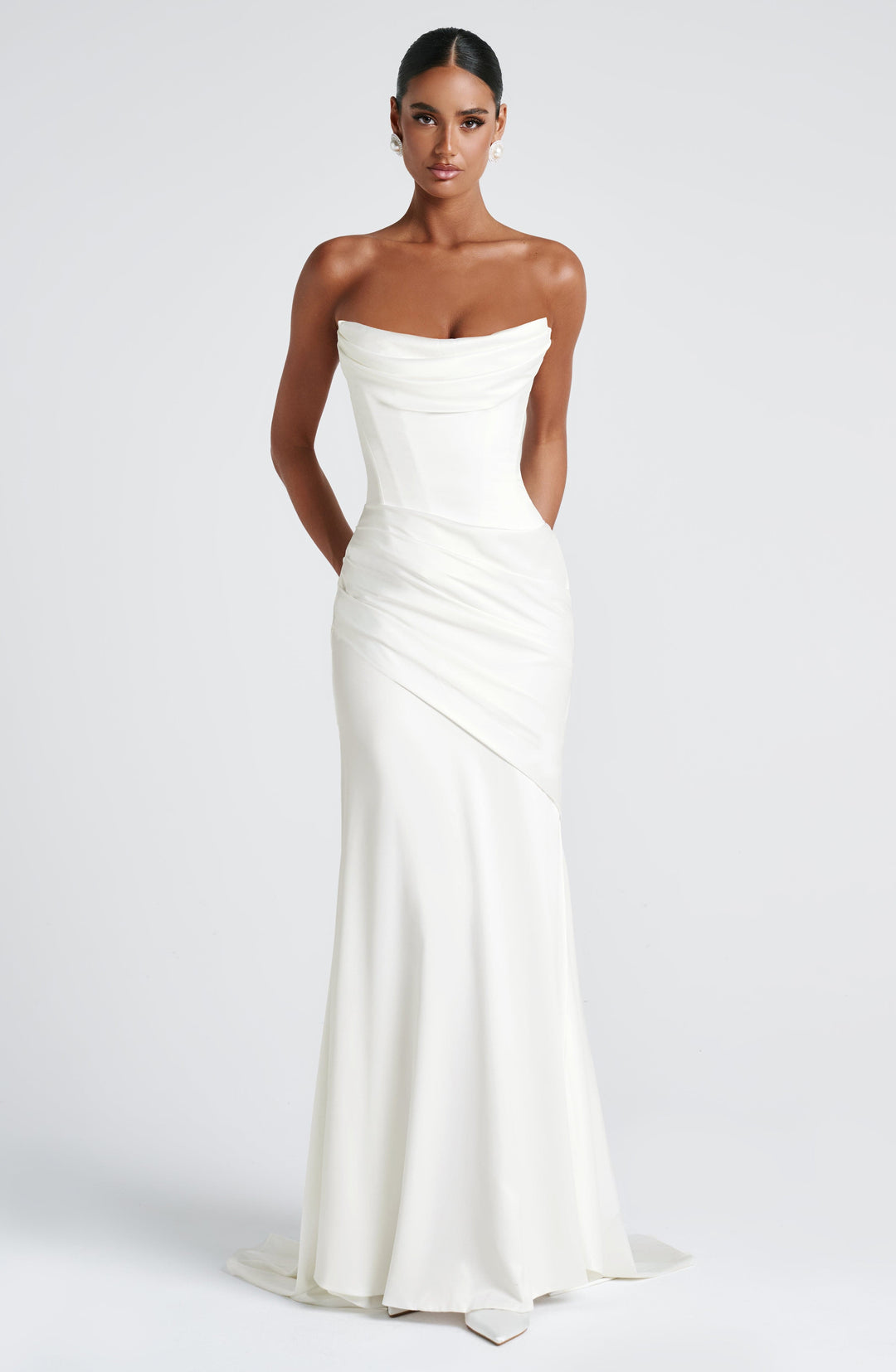 Lumaessa Maxi Dress in Ivory by Clandour, product photo 8