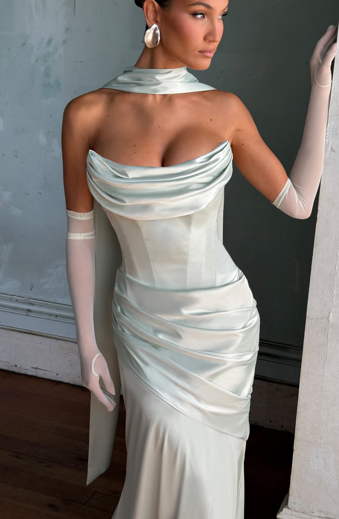 Lumaessa Maxi Dress in Mint by Clandour, product photo 3