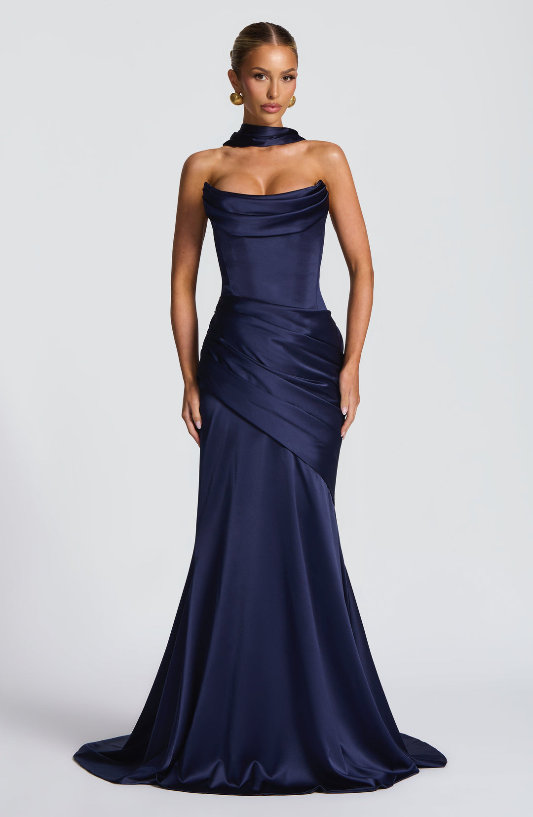 Lumaessa Maxi Dress in Navy by Clandour, product photo 1